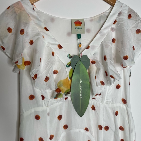 NEW Farm Rio Mixed Picnic Cashew Dot Maxi Dress, Medium M - Picture 3 of 10